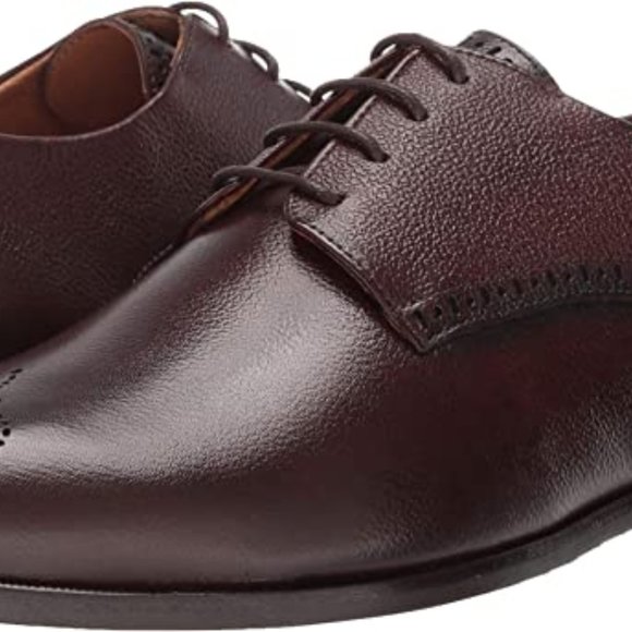 MARC JOSEPH NEW YORK Men Leather Oxford Lace-up Wingtip Dress Shoe whiskey US 10